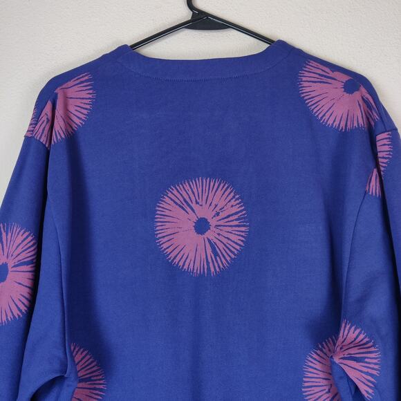 Pleasures Now Freeze Blue Cardigan Sweater Spore Print Large Streetwear Indie - Picture 5 of 13